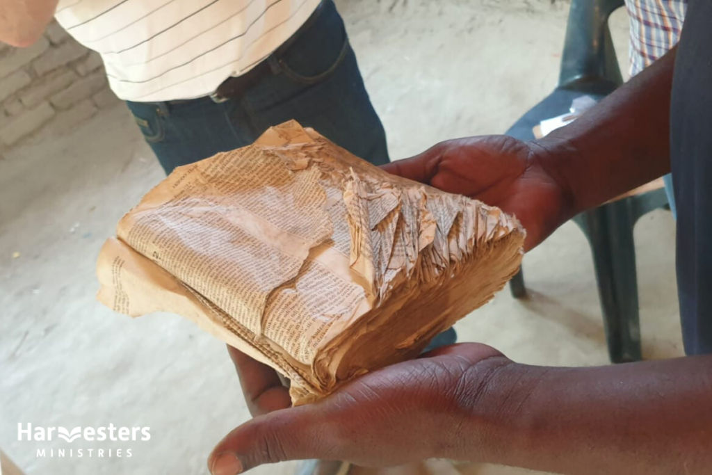 Worn Bible. Harvesters Ministries